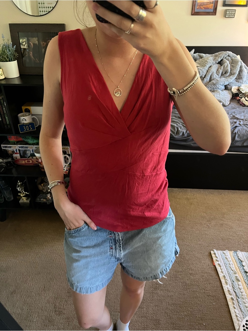 Red-ish tank top